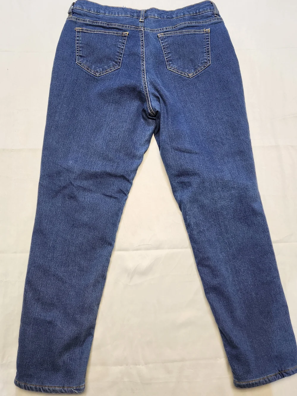 Bit & Bridle Womens 10 Fleece Lined Jeans Straight Leg Stretch Blue Warm - Picture 6 of 7